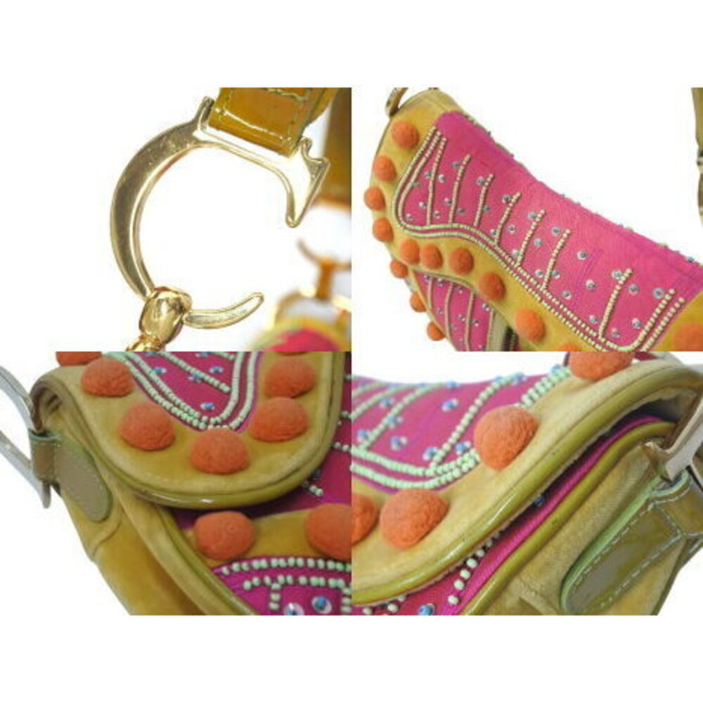 CHRISTIAN DIOR Galliano era Saddle Bag Shoulder Limited Edition Velvet Beaded - Picture 4 of 8